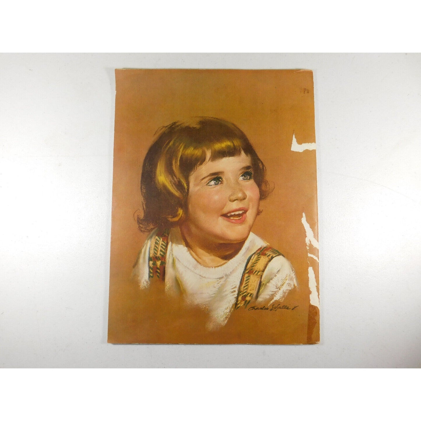 Vintage Drawing in Charcoal with Charles La Salle Art Book