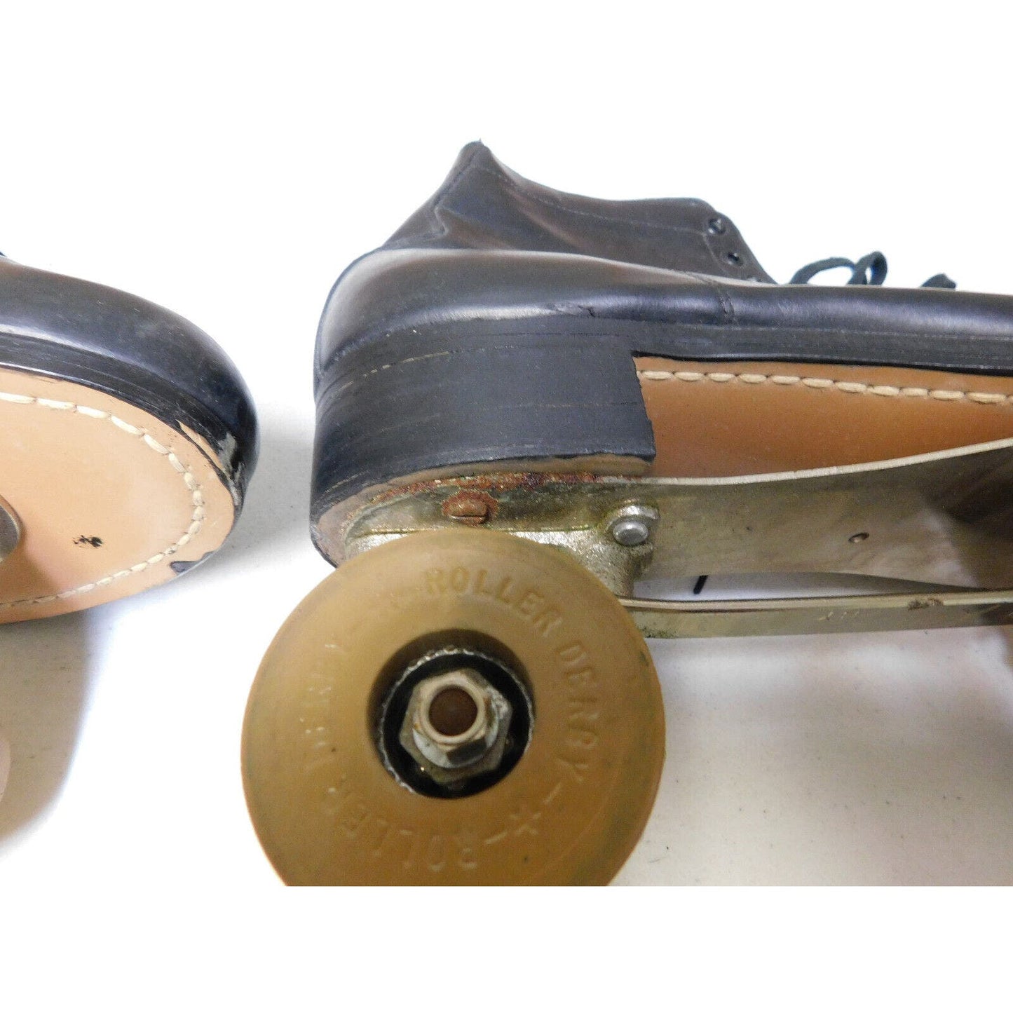 Vintage Black Roller Derby Skates Size 10 with Box