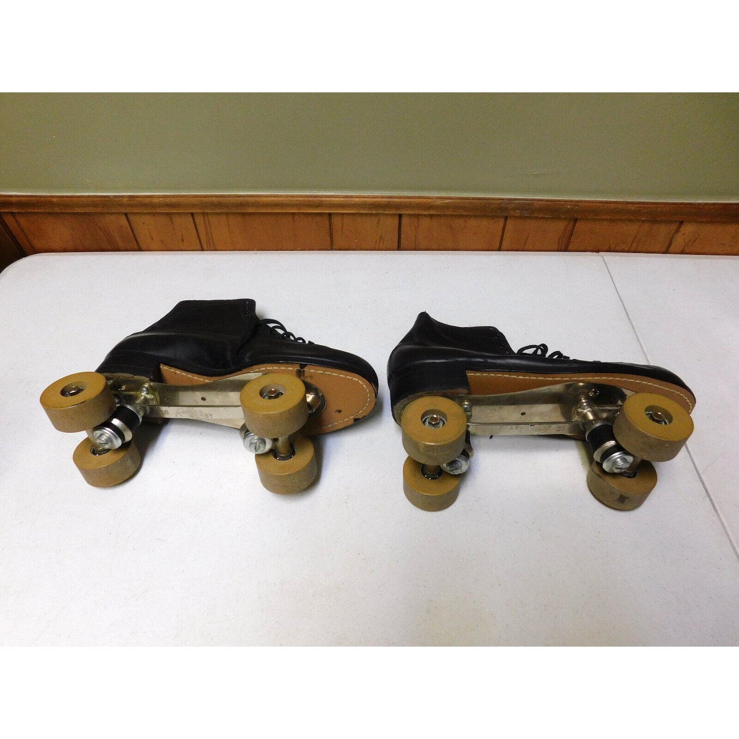 Vintage Black Roller Derby Skates Size 10 with Box