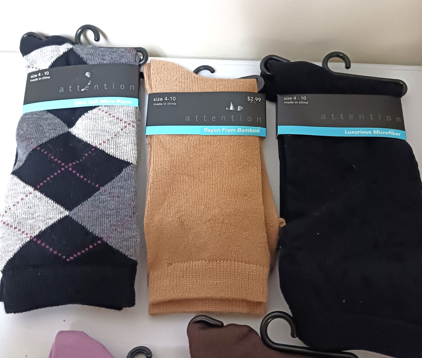 5 Pair of Attention Brand Ladies Socks Size 4-10 New