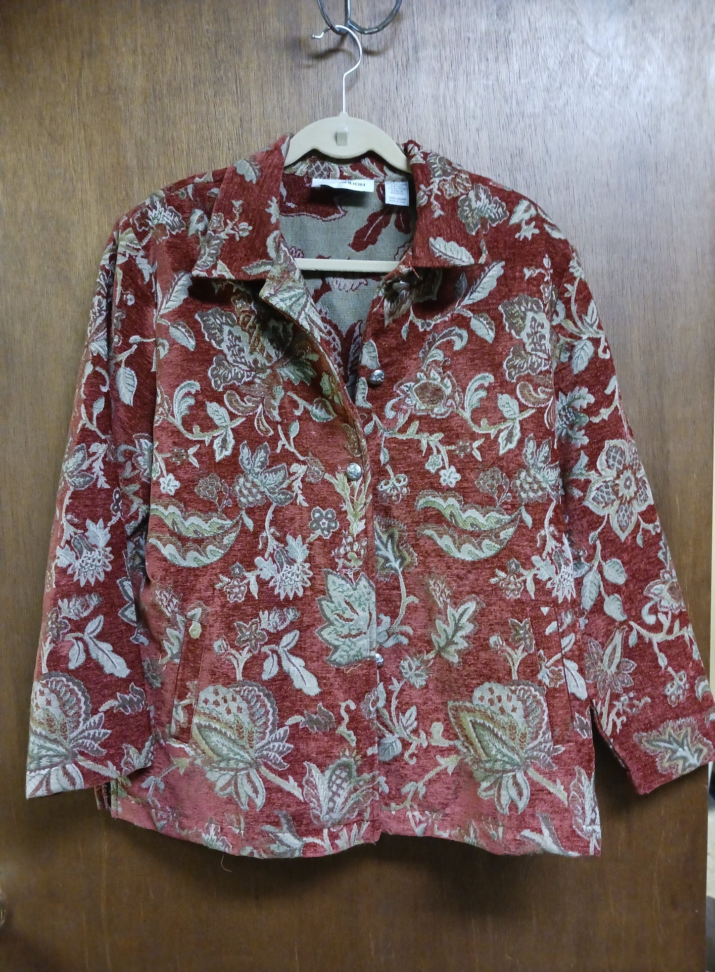 Vintage Erin London Damask Tapestry Jacket Size Large