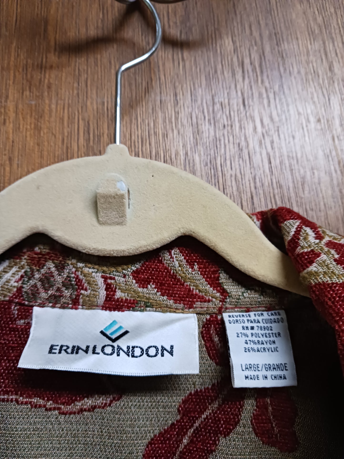 Vintage Erin London Damask Tapestry Jacket Size Large