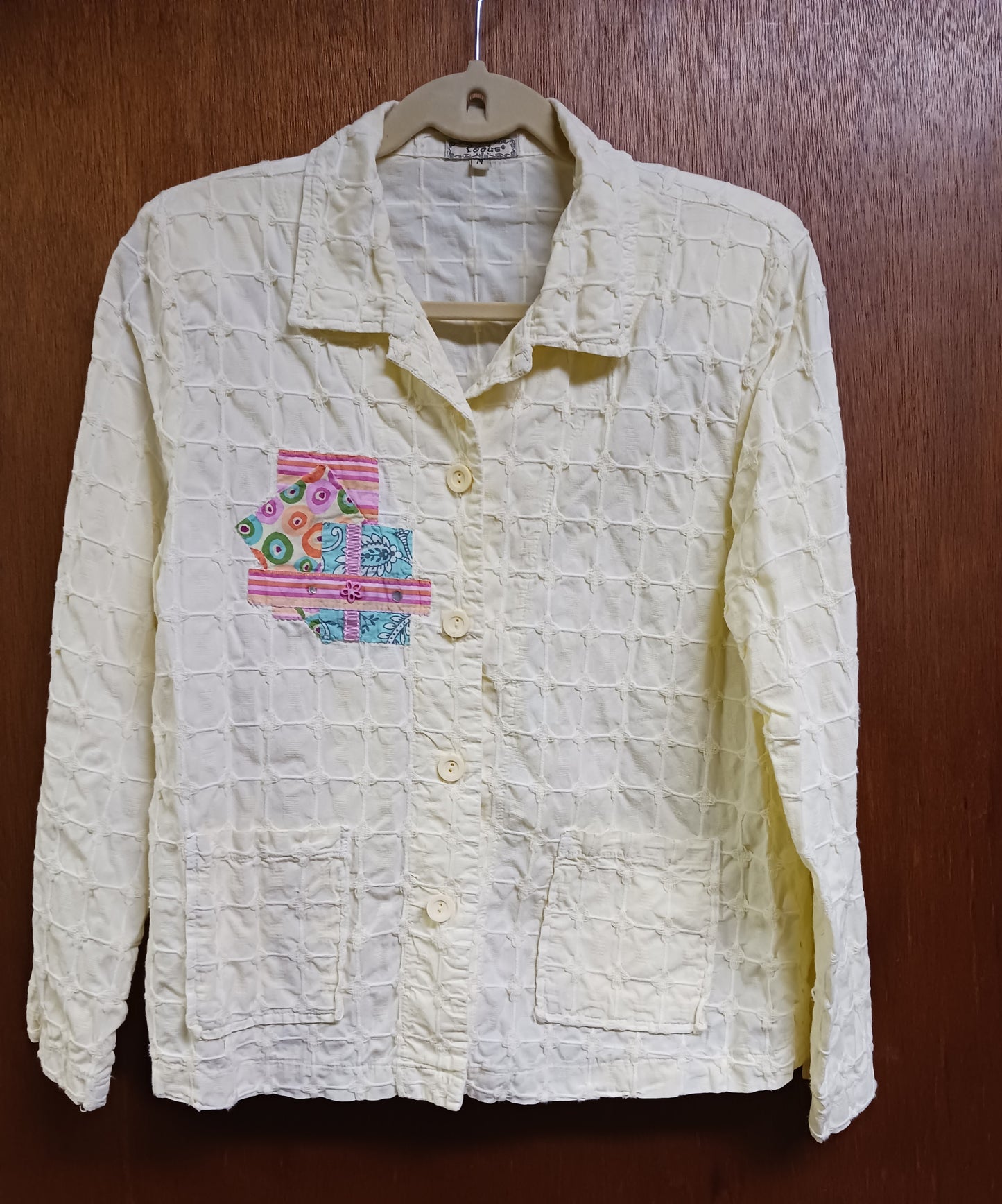 Vintage Focus Womens Jacket with Applique Size Med