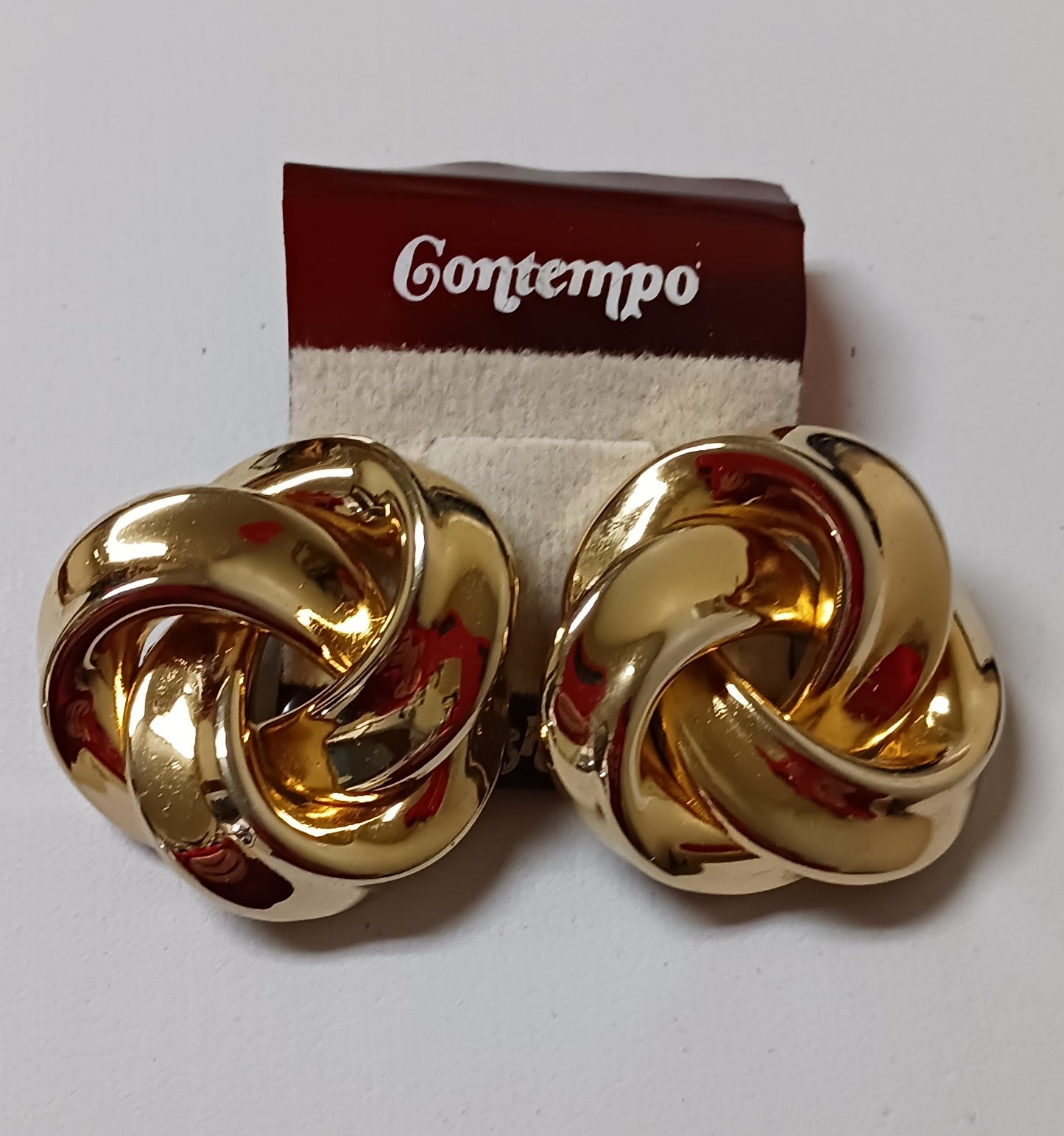 Contempo Gold Tone Chunky Pierced Earrings
