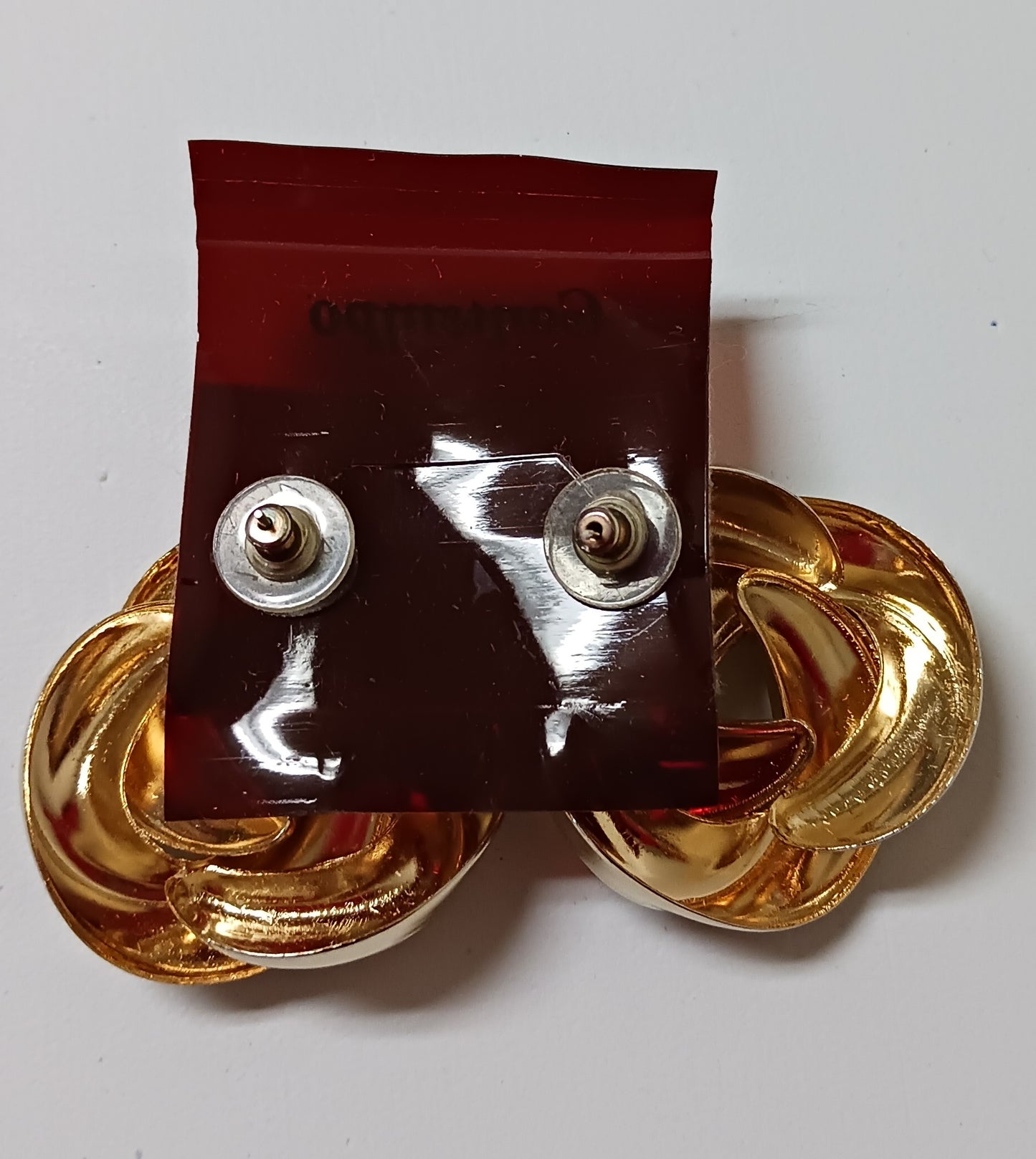 Contempo Gold Tone Chunky Pierced Earrings