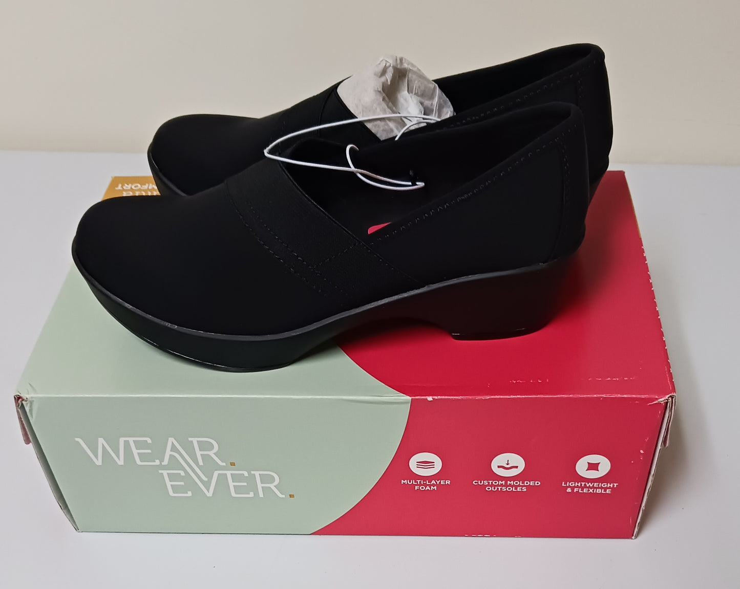 Wear Ever Ultra Comfort Womens Black Casual Shoes 7.5