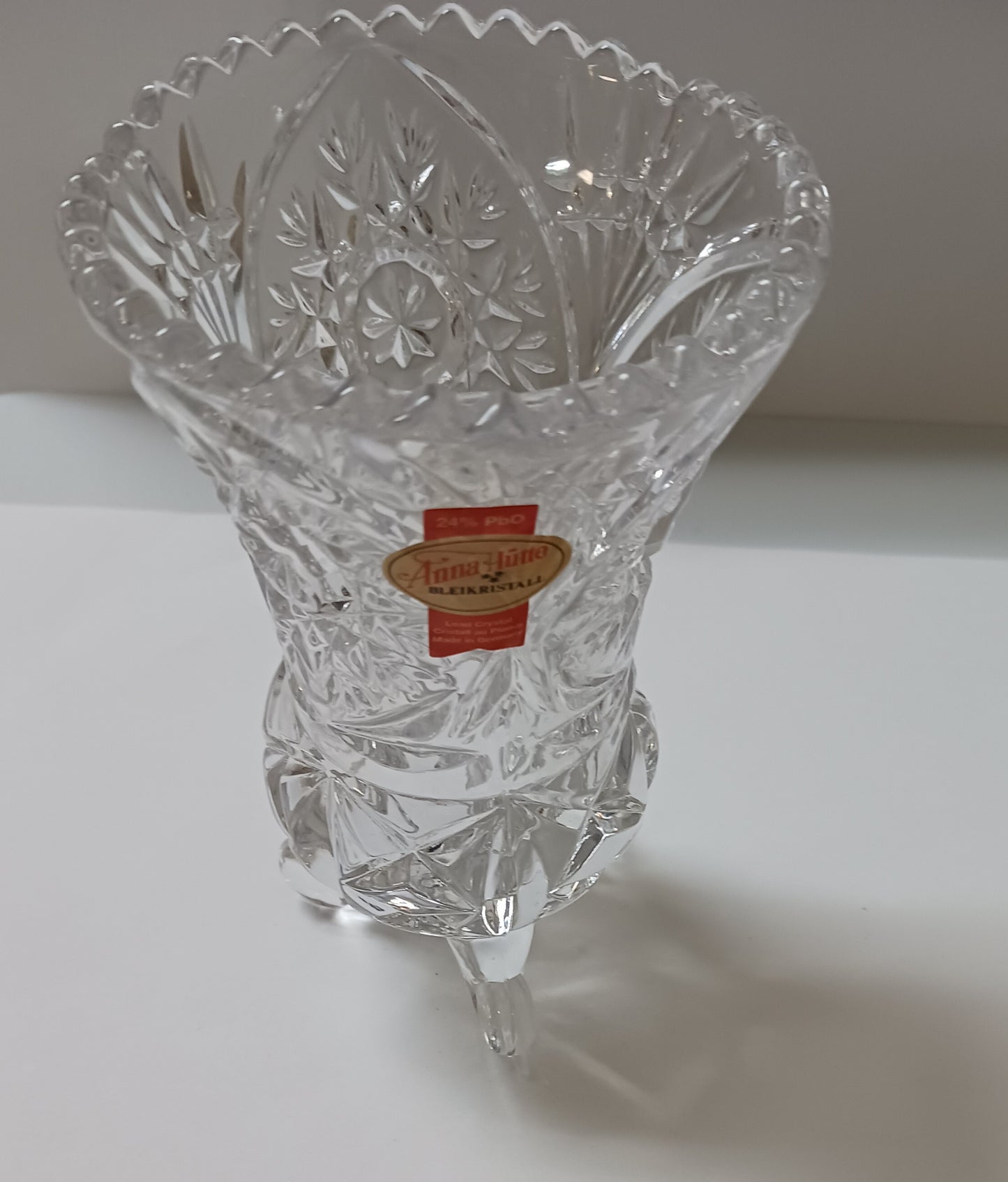 Vintage Anne Hutte Crystal Vase