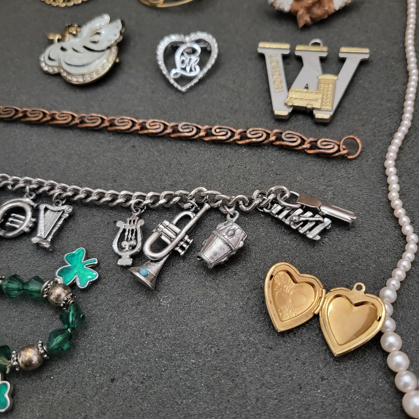 Estate Sale Jewelry Lot Pins Bracelets Necklaces Vintage to Now Mixed