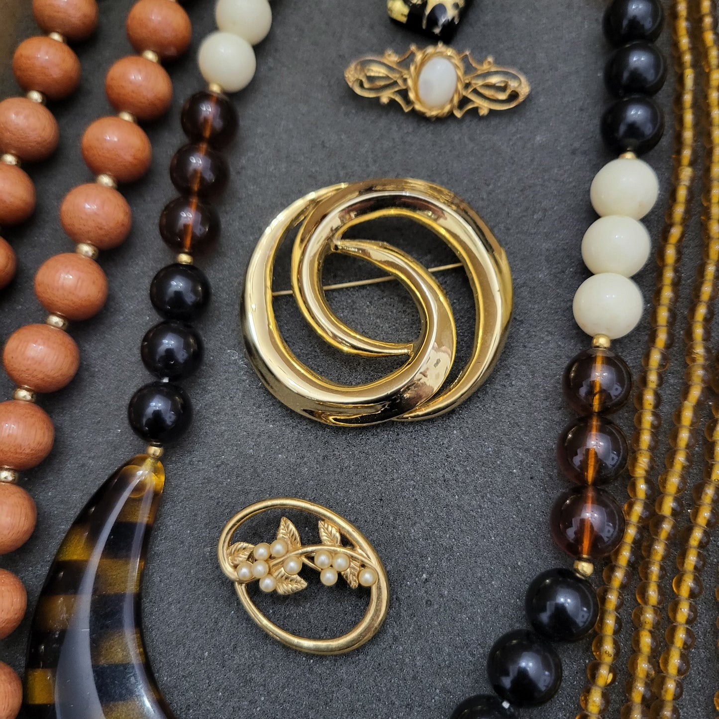 Estate Sale Jewelry Lot Pins Bracelets Necklaces Vintage to Now Mixed