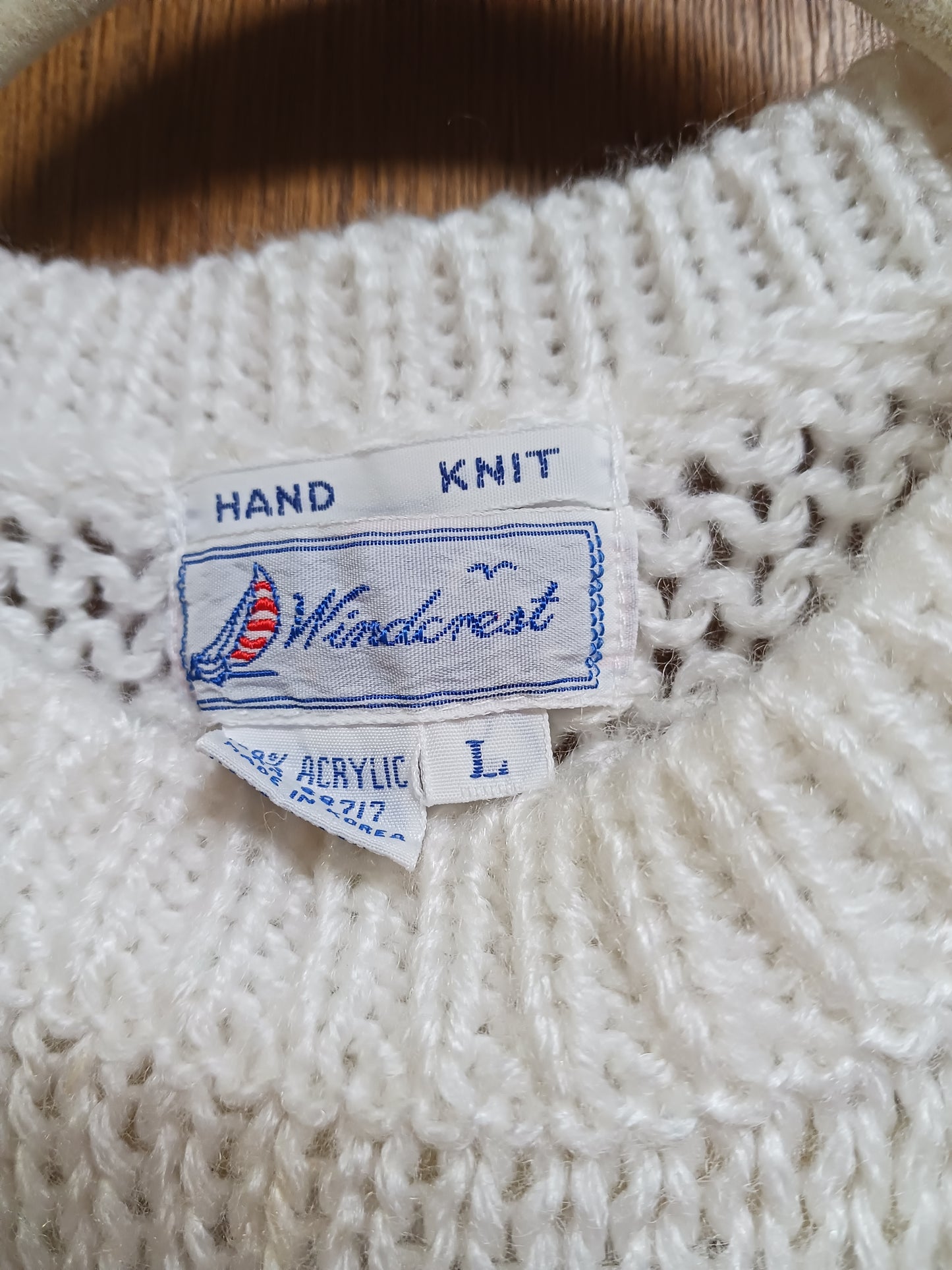 Windcrest Vintage Hand Knit Pumpkin Sweater Vest