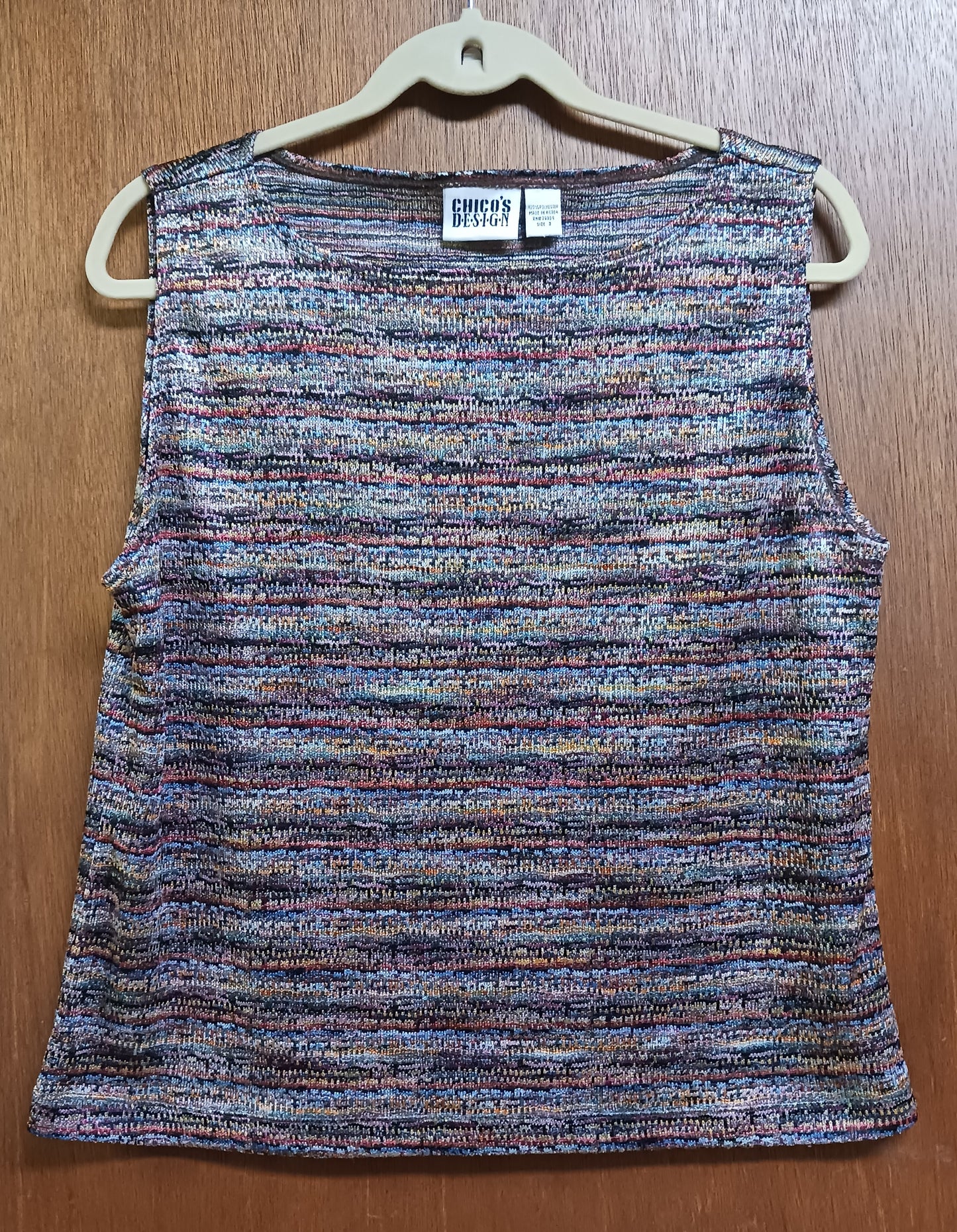 Chico's Multicolor Sleeveless Tank Top Size 3