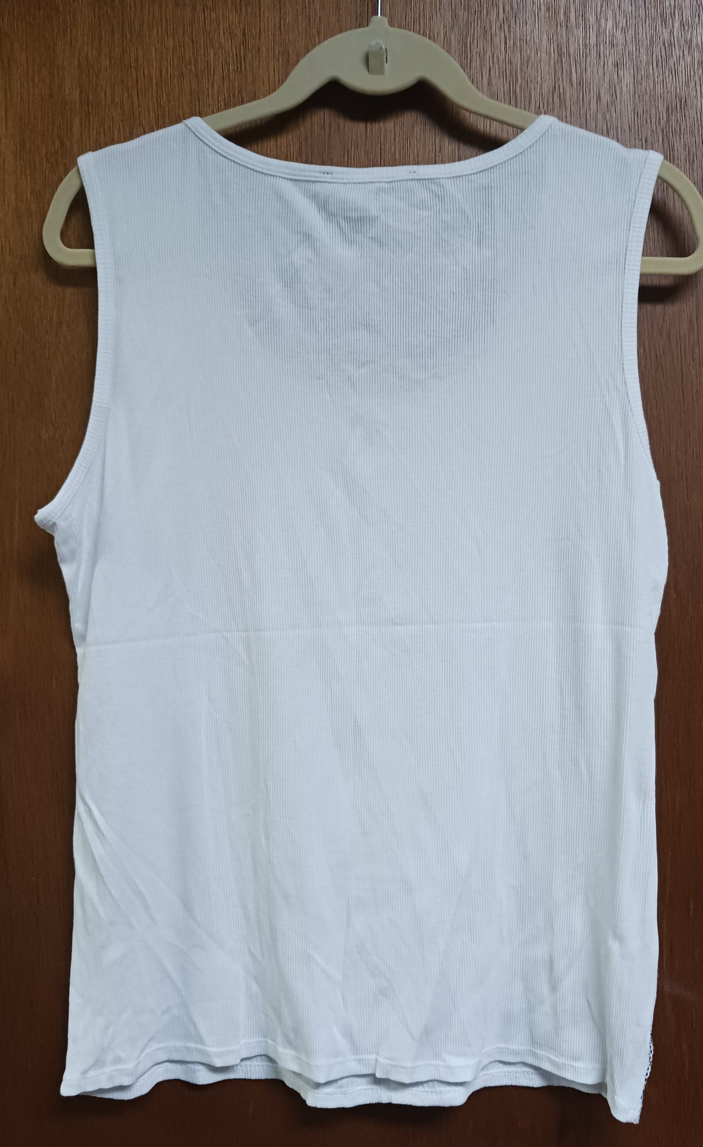 Cruise Wear & Co White and Sequin Tank Top 2XL