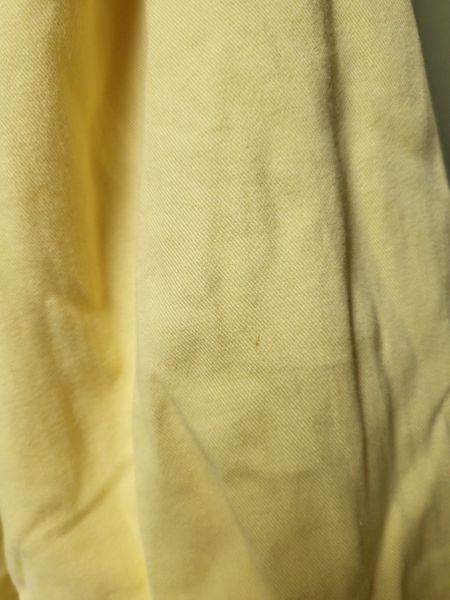 Vintage Yellow Blue-Eyed Bear Button Up Long Sleeve Shirt Size Large