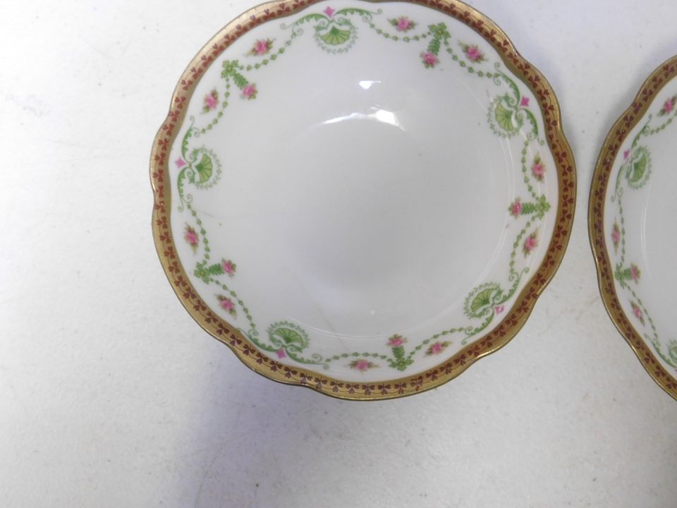 12 Vintage M Z Moritz Zdekauer Hand Painted Bowls