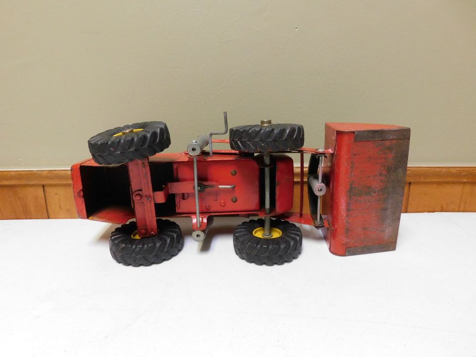 Vintage Red Nylint Power Loader Pressed Steel