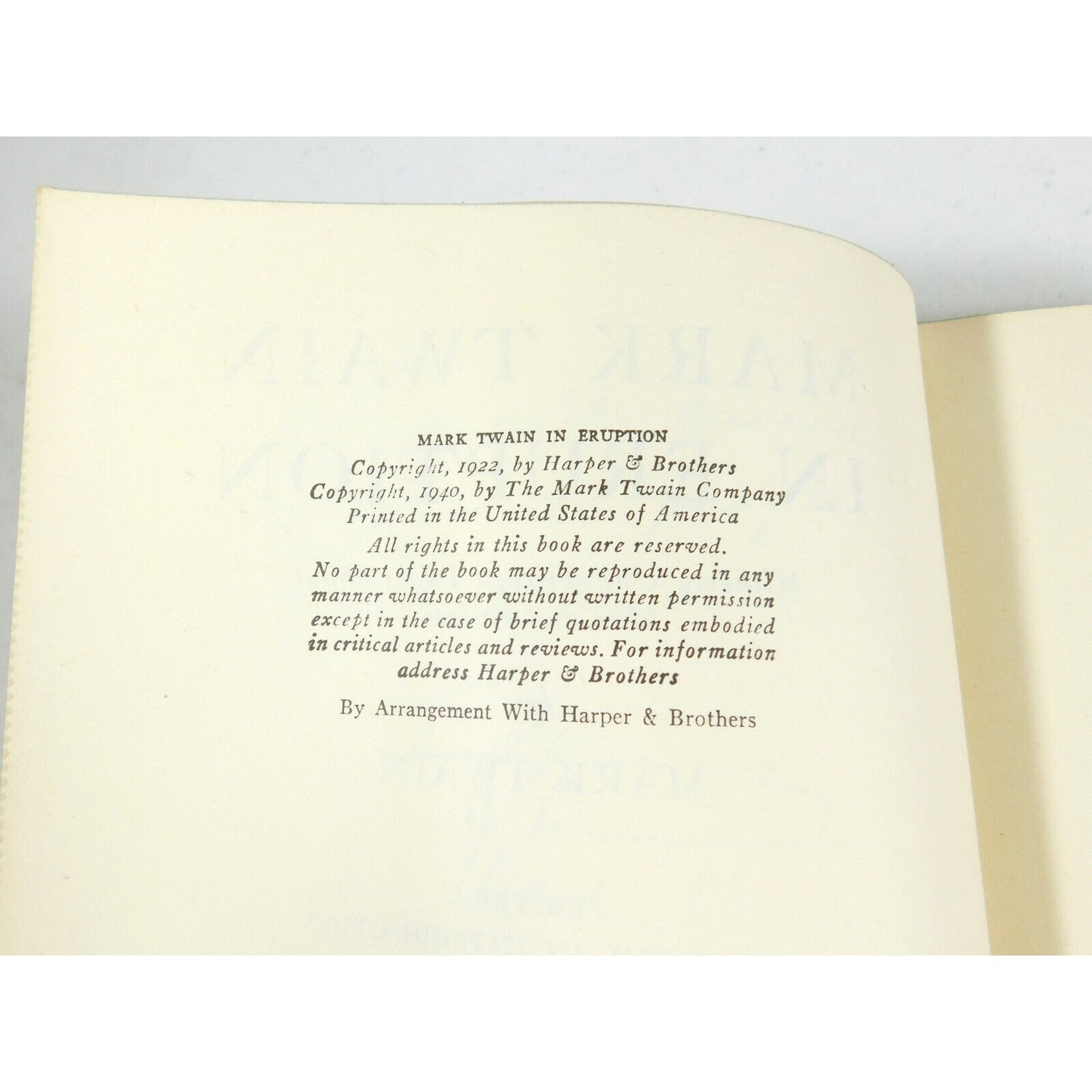 Mark Twain in Eruption by Mark Twain