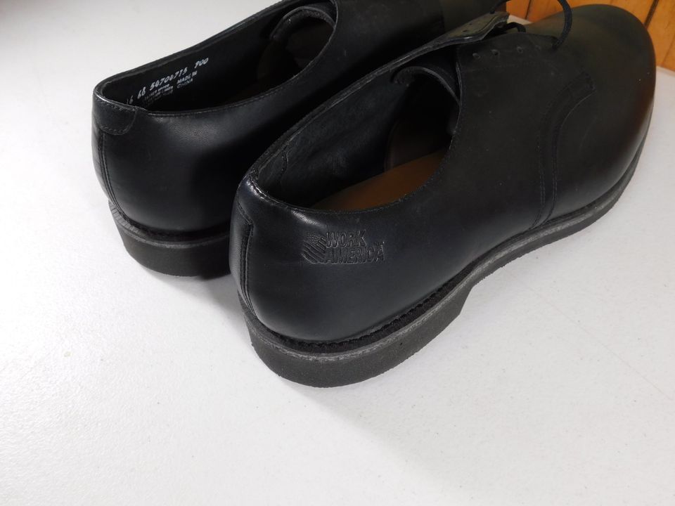 Work American Black Oxford Shoes Size 16