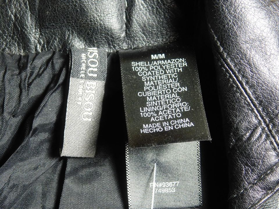 Bisou Bisou Women’s Black Faux Leather Vest Size Med New