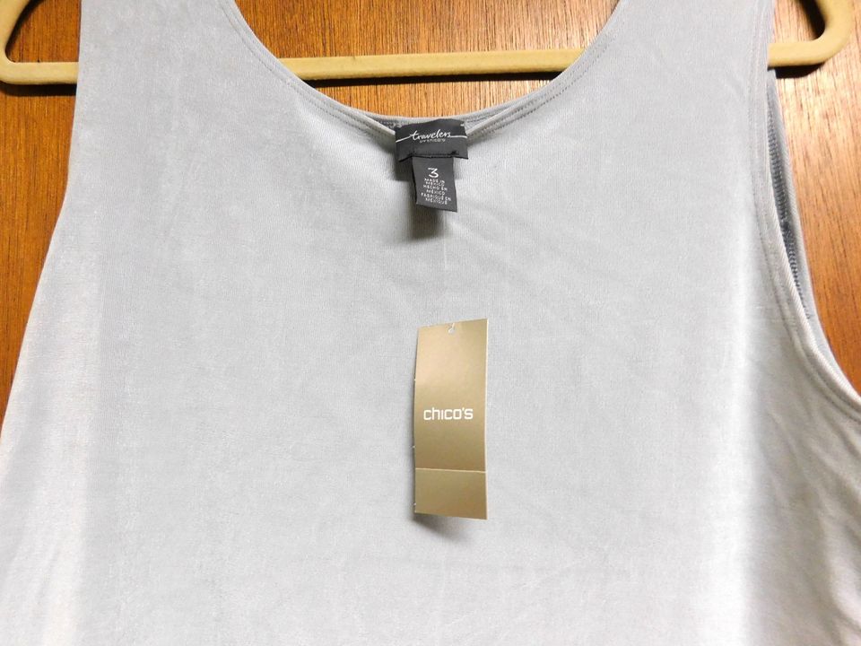 Gray Travelers by Chico's Tank Top Size 3