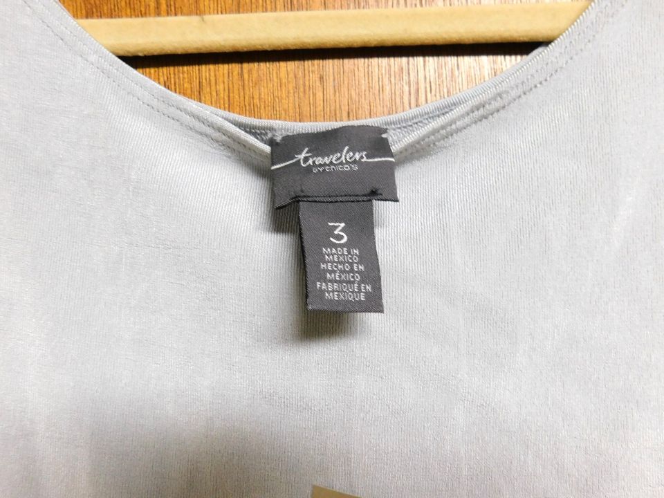 Gray Travelers by Chico's Tank Top Size 3