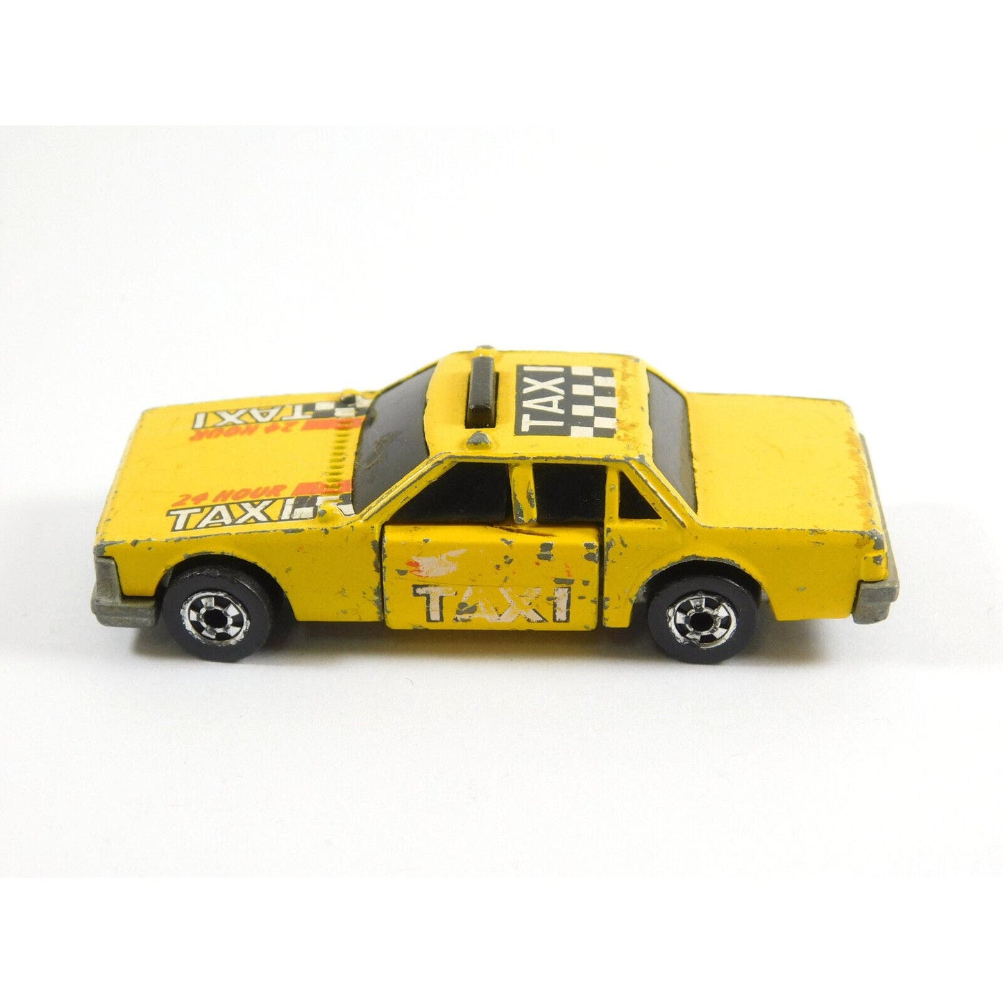 Vintage 1983 Hot Wheels Yellow Taxi Cab Crack Up Super Blaster