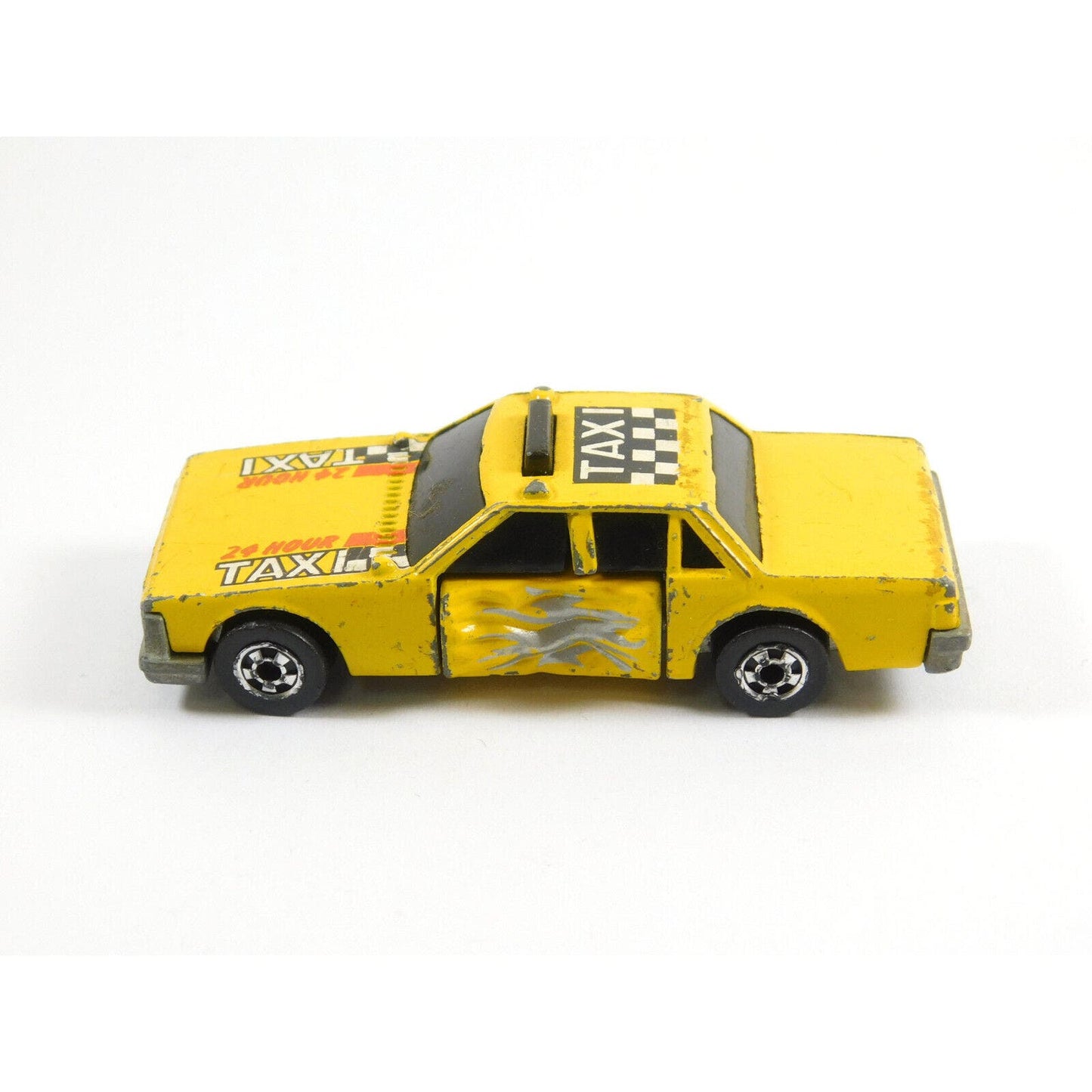Vintage 1983 Hot Wheels Yellow Taxi Cab Crack Up Super Blaster