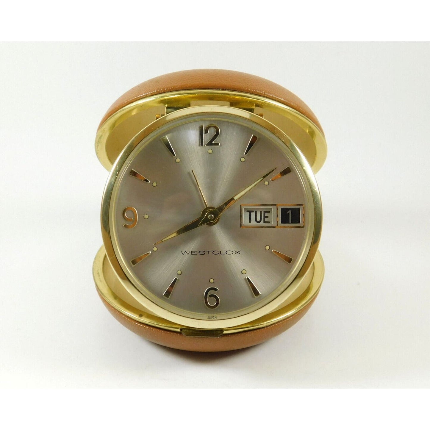 Vintage Westclox Round Wind Up Pocket Clock