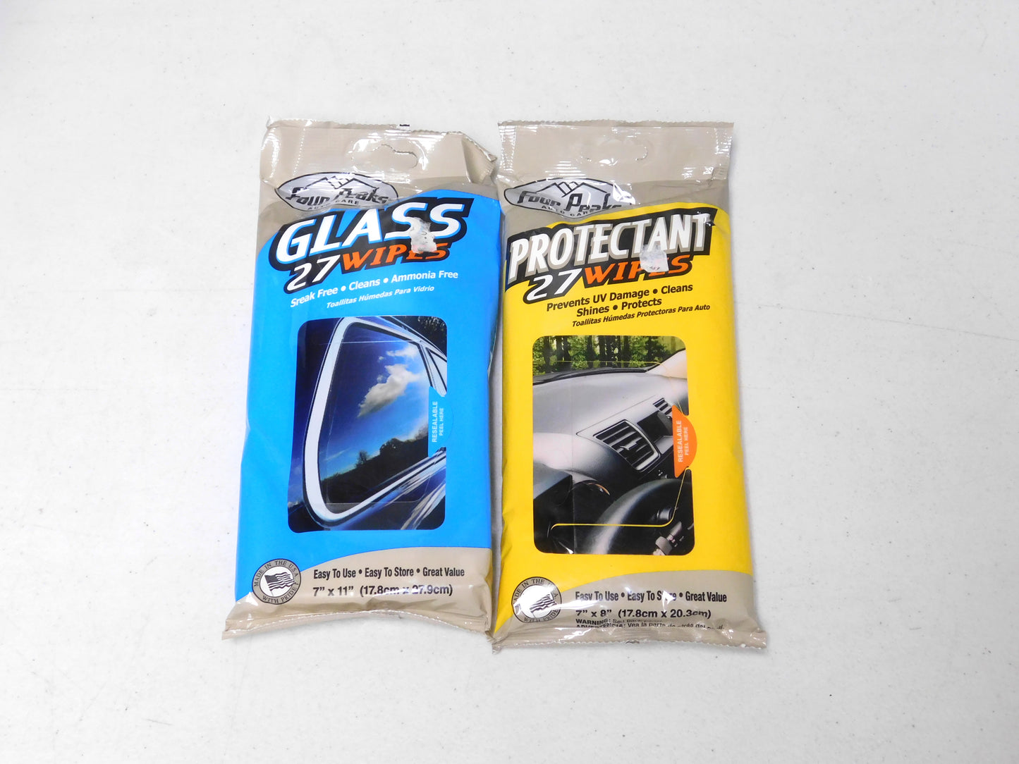 Four Peaks Auto Care Glass and Protectant Wipes (27 Each)