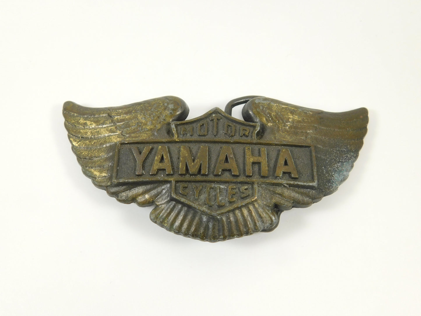 Vintage Metal Yamaha Motorcycles Wings Belt Buckle 679
