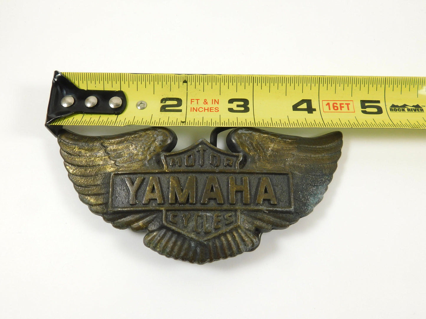 Vintage Metal Yamaha Motorcycles Wings Belt Buckle 679