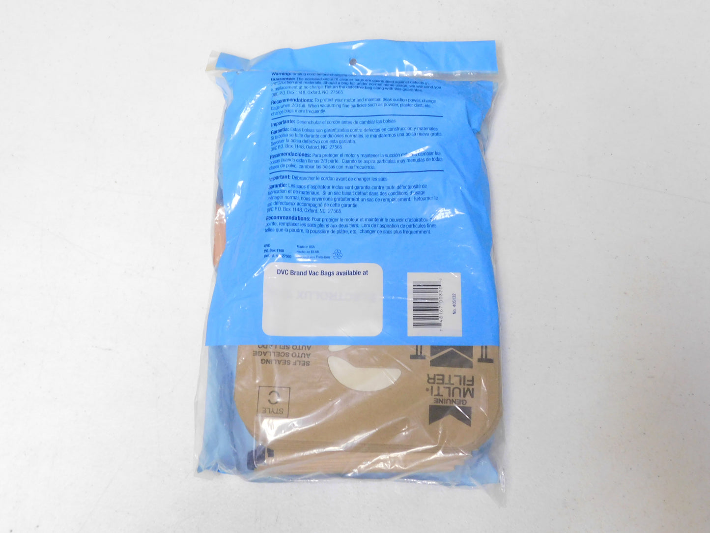 DVC Home Care Electrolux Style C Canister Vacuum Bags - Pack of 12