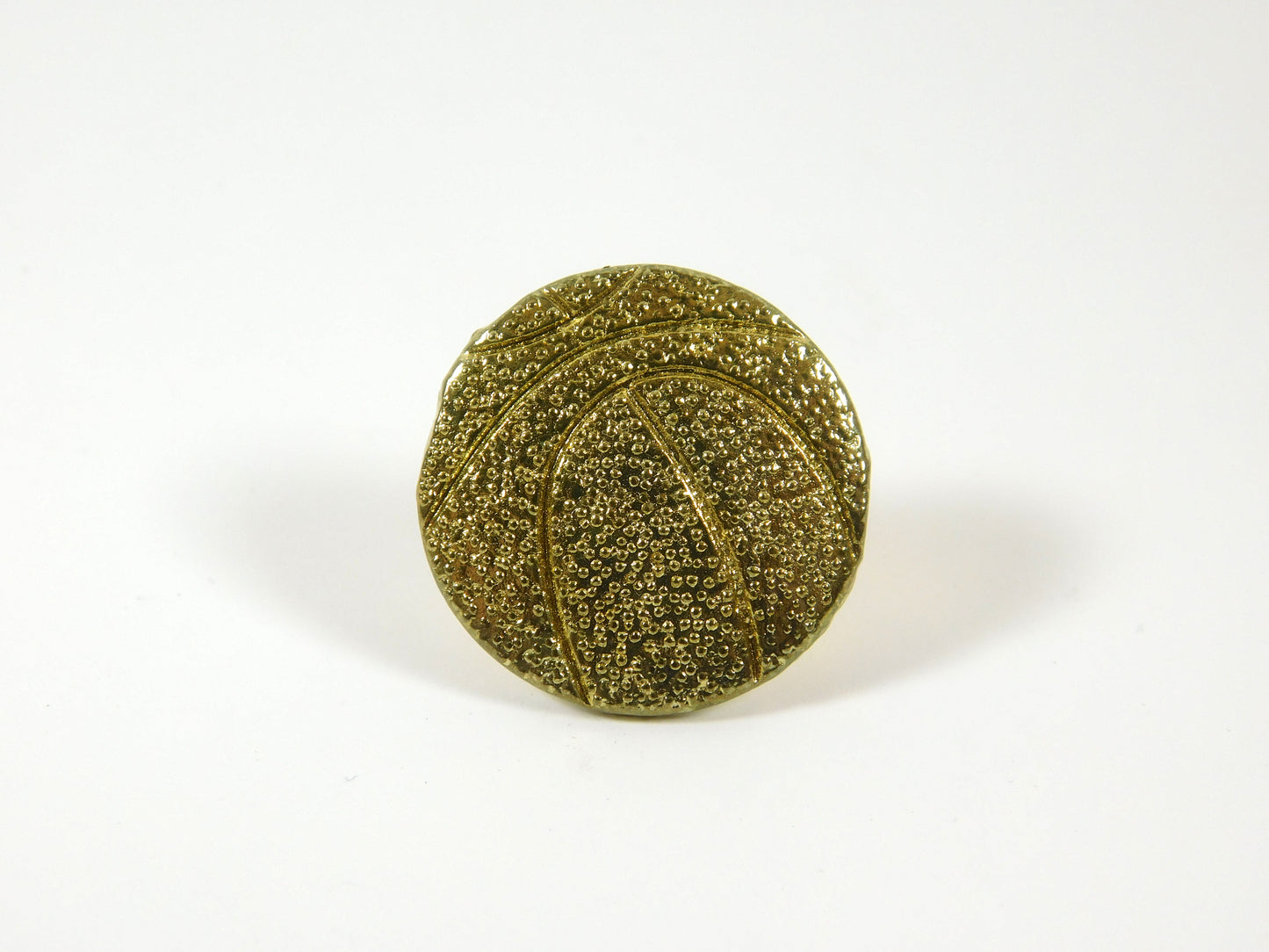 Vintage Gold Tone Basketball Lapel Pin