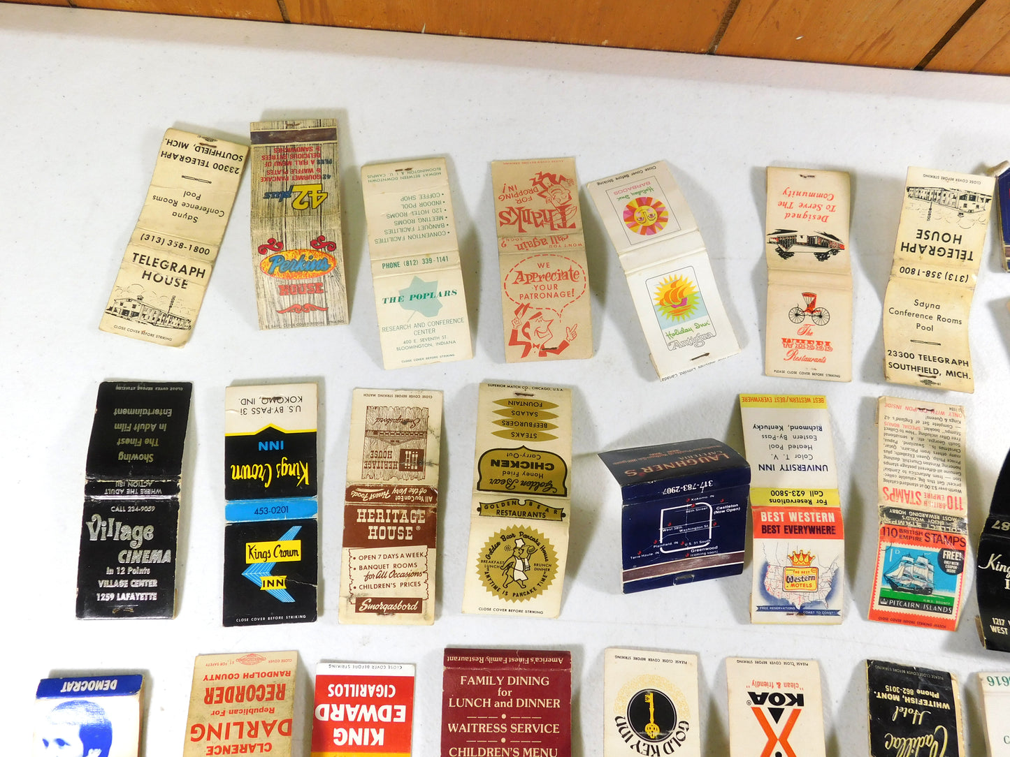Lot of Vintage Empty Matchbooks Advertisements