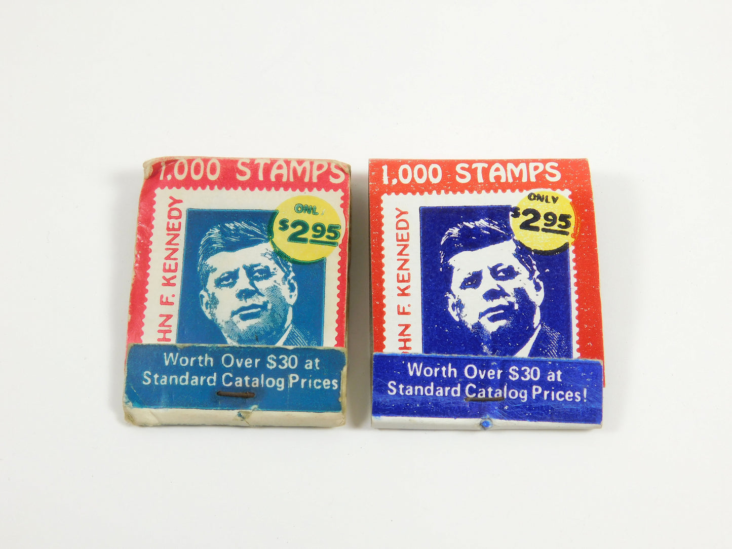 Set of 2 Vintage Matchbooks 1000 Stamps JFK John F Kennedy
