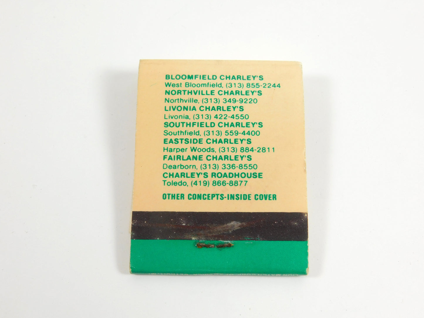 Vintage Charley's A Gathering Place Matchbook Advertising
