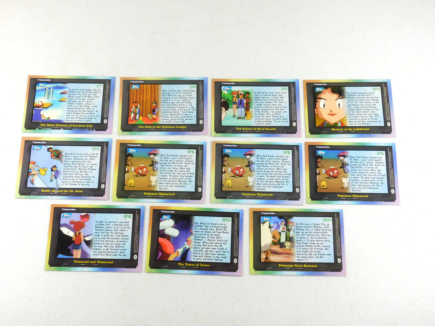 11 Pokemon Topps Collectible Episode Cards
