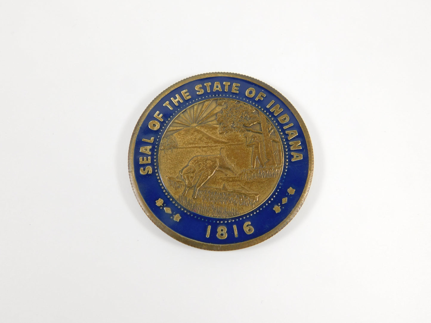 Seal of the State of Indiana 1816 The State Armory Board Member Token
