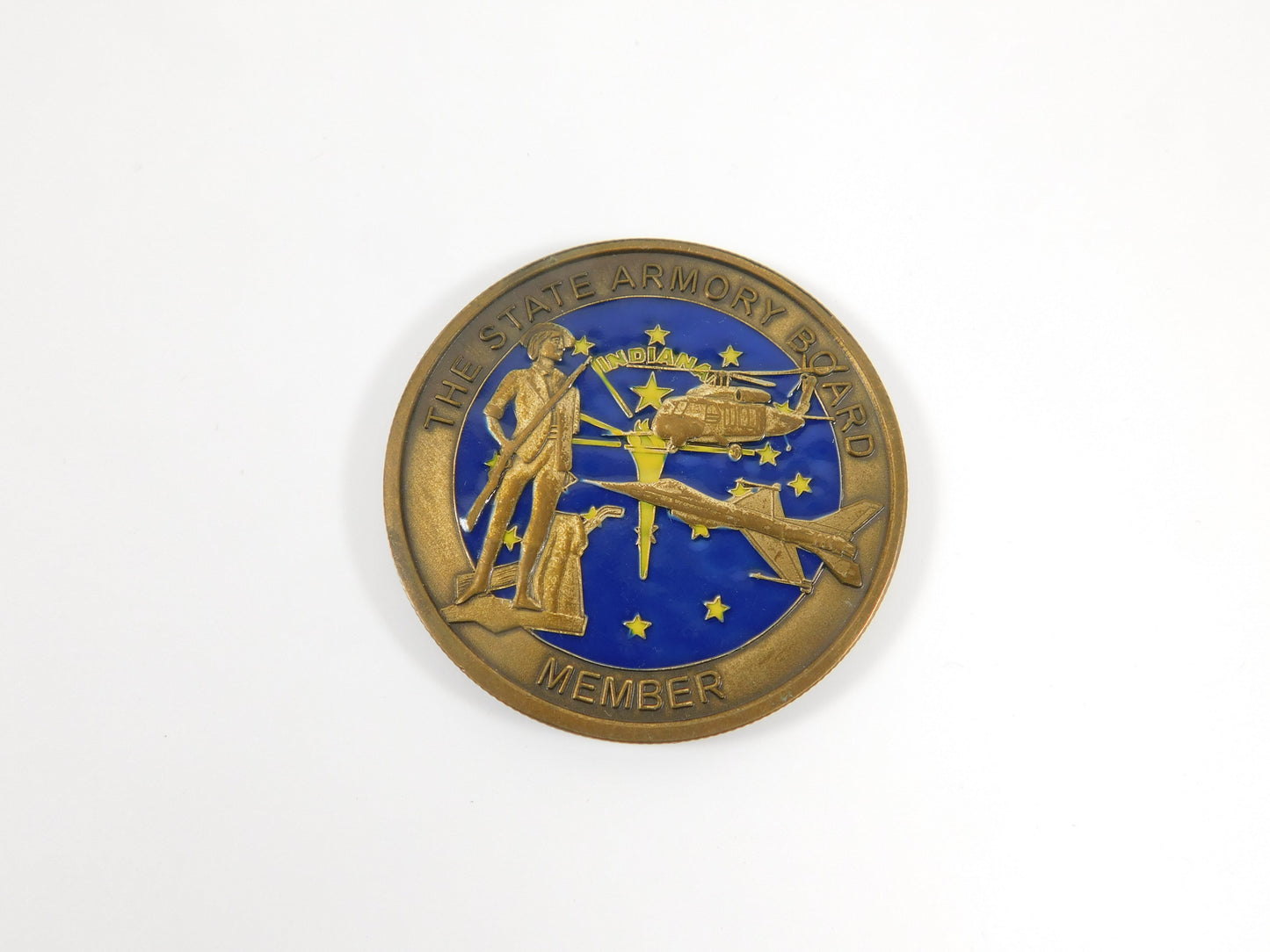 Seal of the State of Indiana 1816 The State Armory Board Member Token