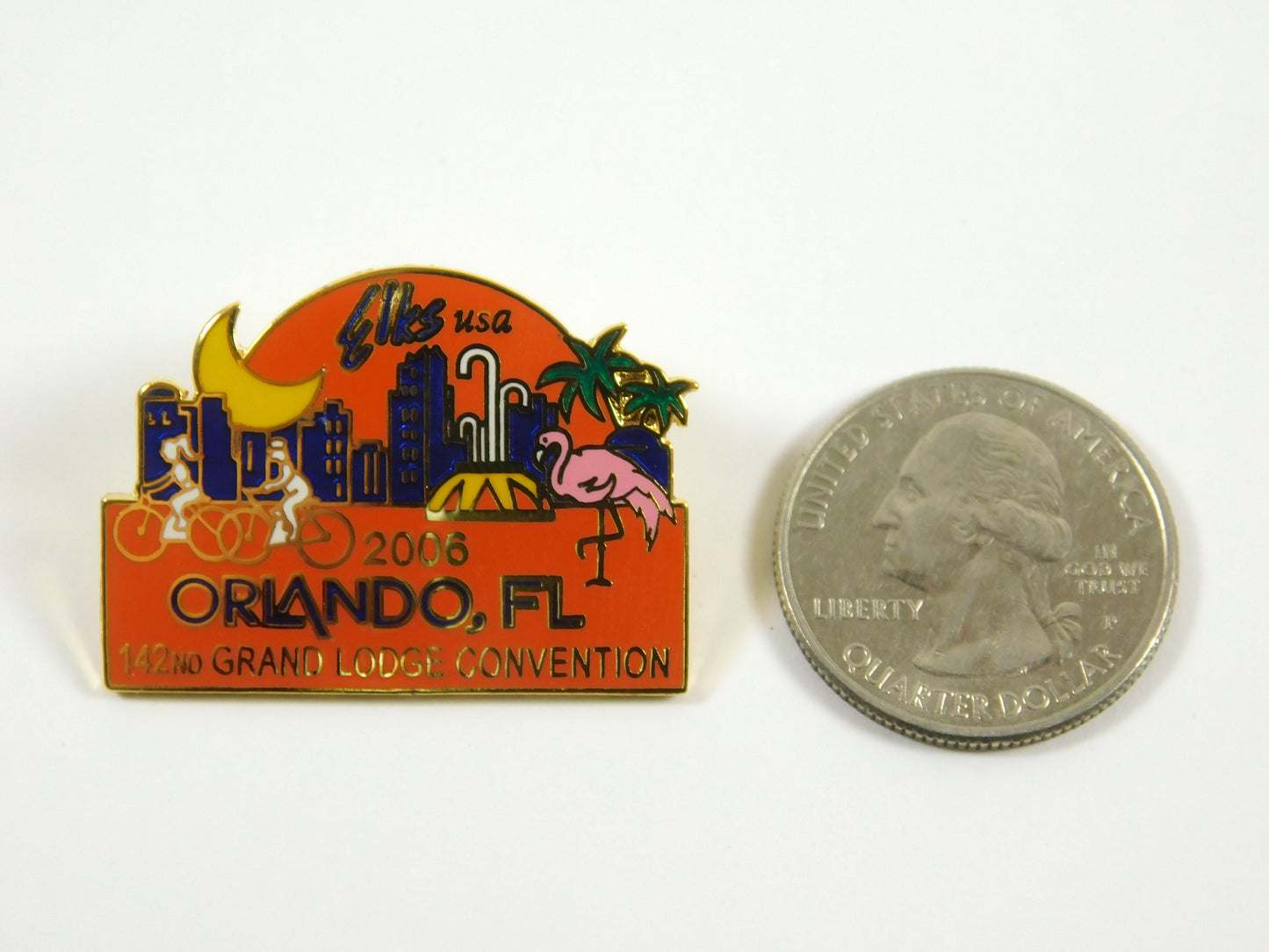 2006 Elks USA Orlando FL 142nd Grand Lodge Convention Lapel Pin