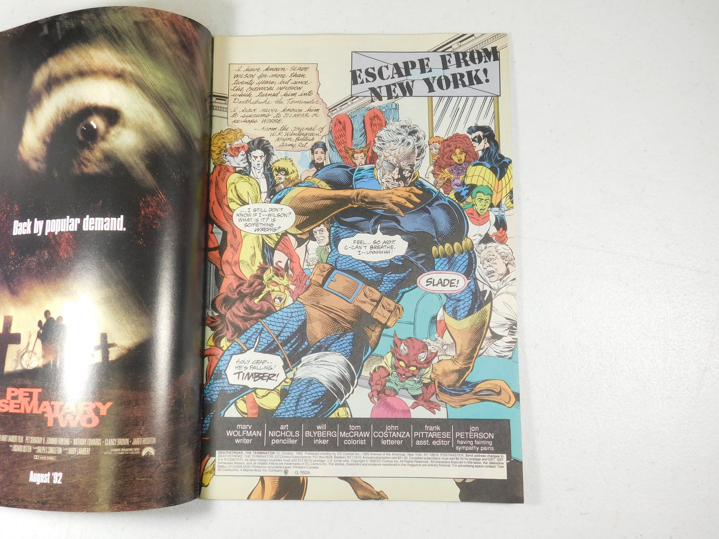 1992 Deathstroke the Terminator Total Chaos Part 4 Oct #15