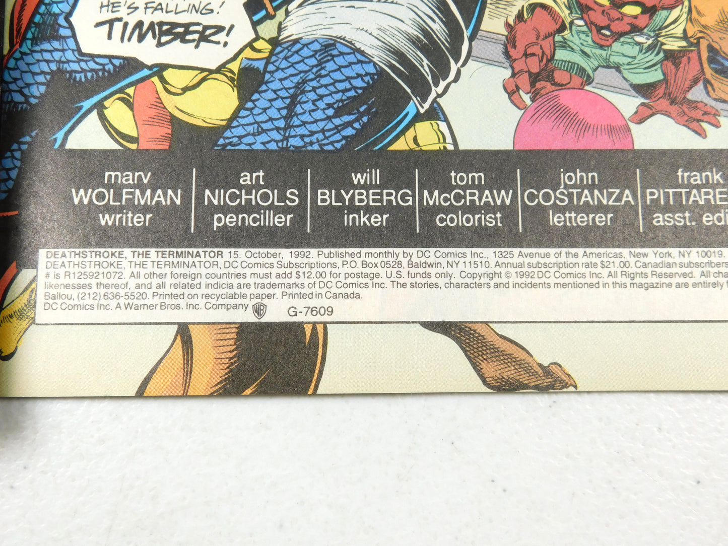1992 Deathstroke the Terminator Total Chaos Part 4 Oct #15