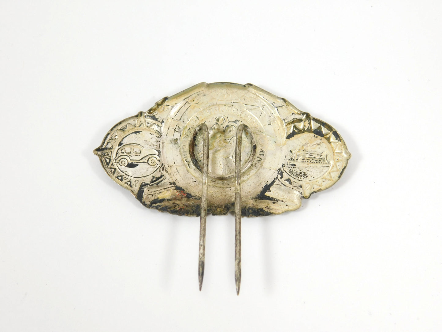 Saint Christopher Be My Guide Metal Accessory Badge