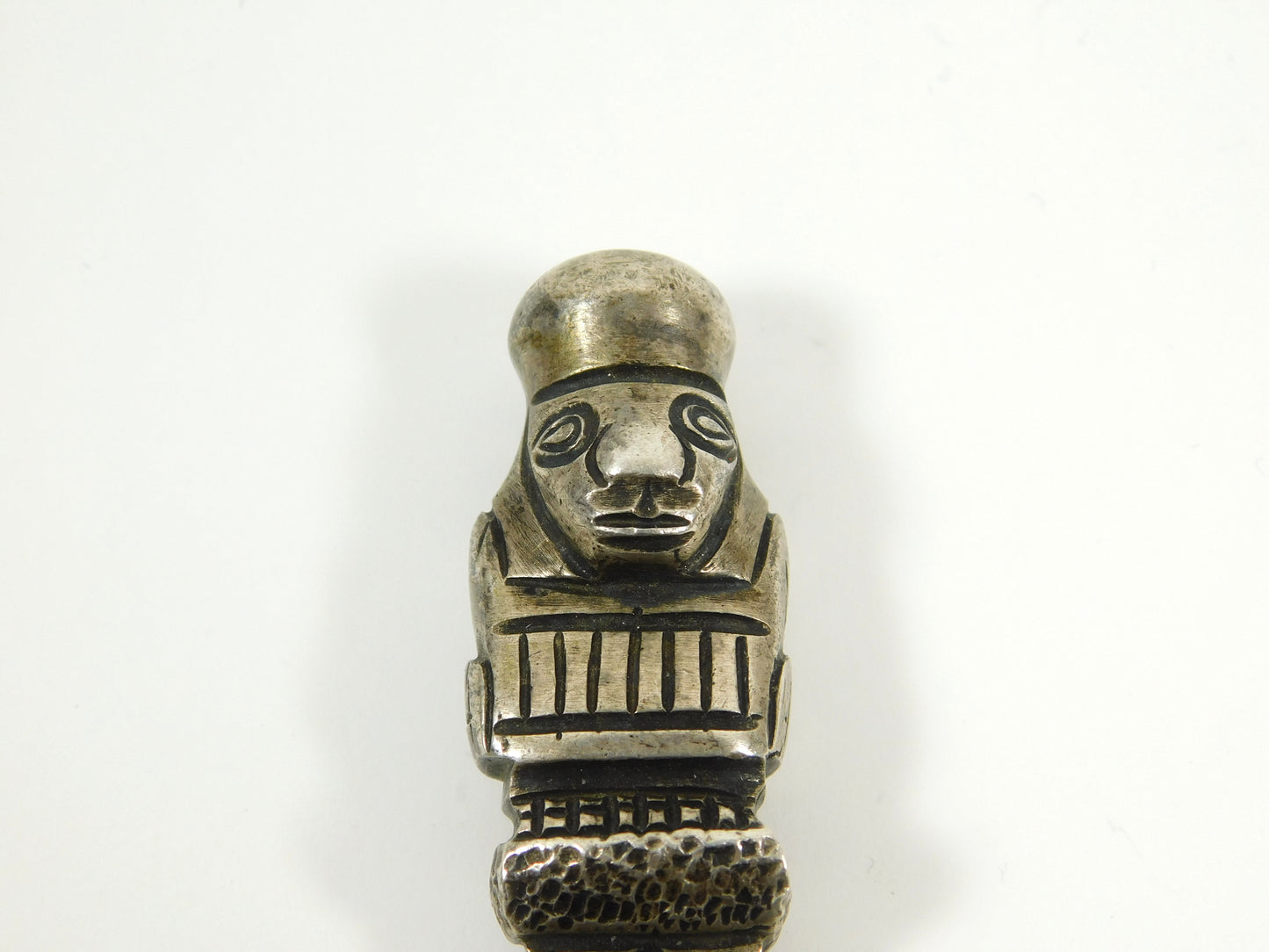 Vintage Metal 900 Silver Peruvian Aztec Mayan Bottle Opener