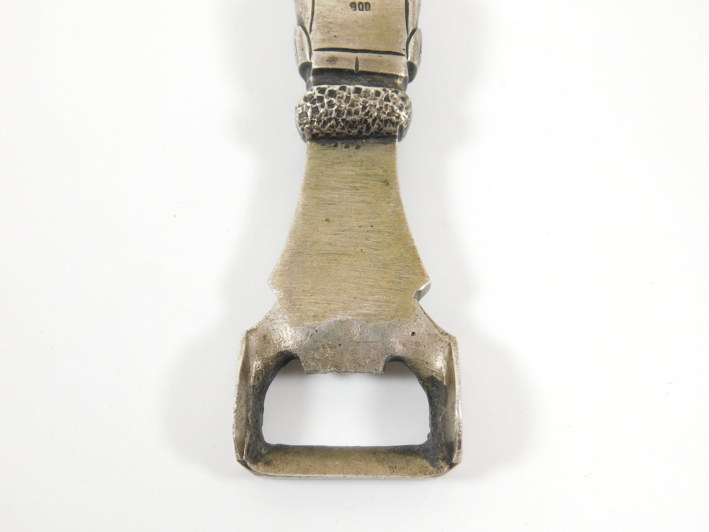 Vintage Metal 900 Silver Peruvian Aztec Mayan Bottle Opener