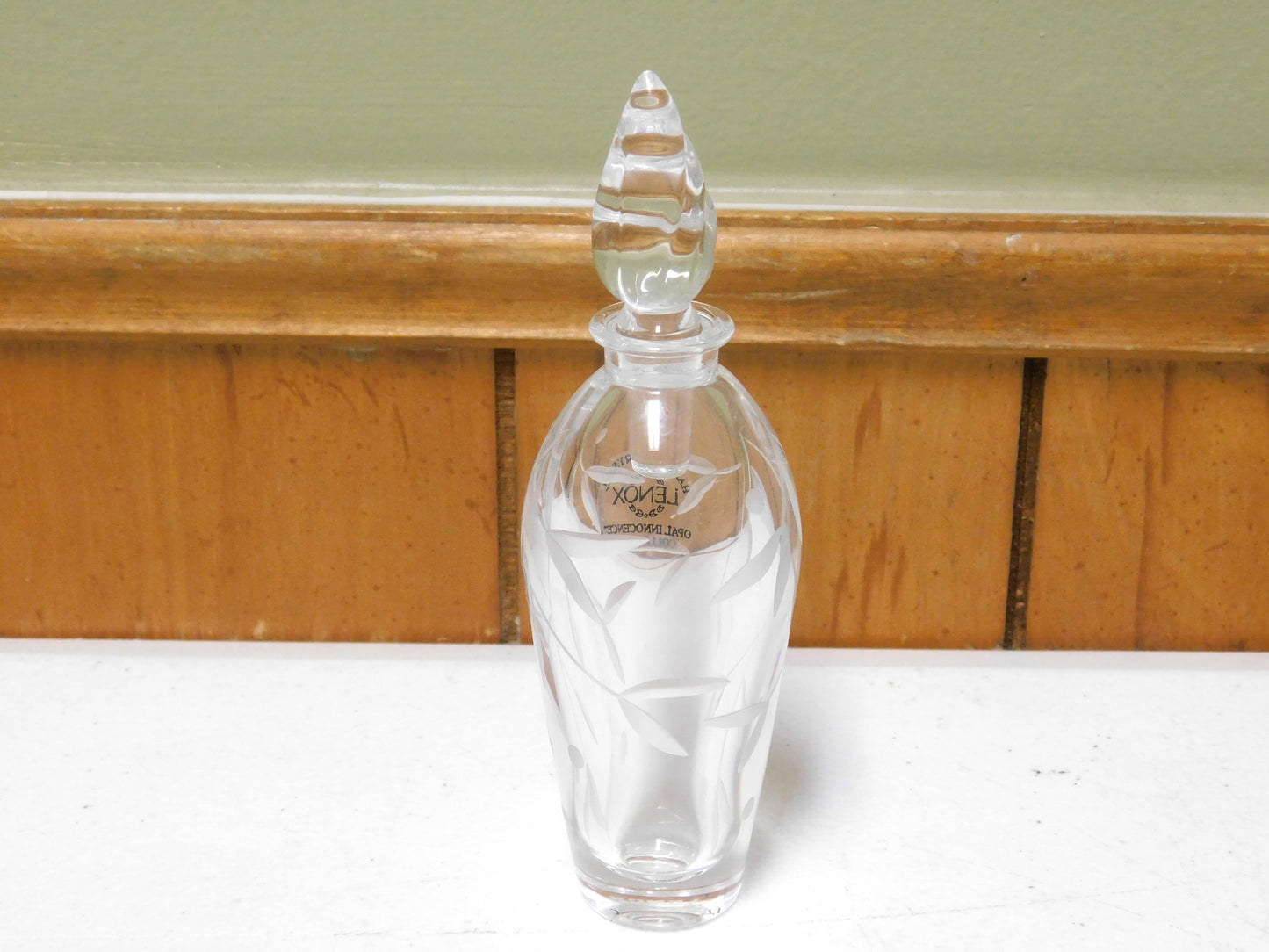 Lenox Handcut Crystal Opal Innocence Collection Perfume Bottle