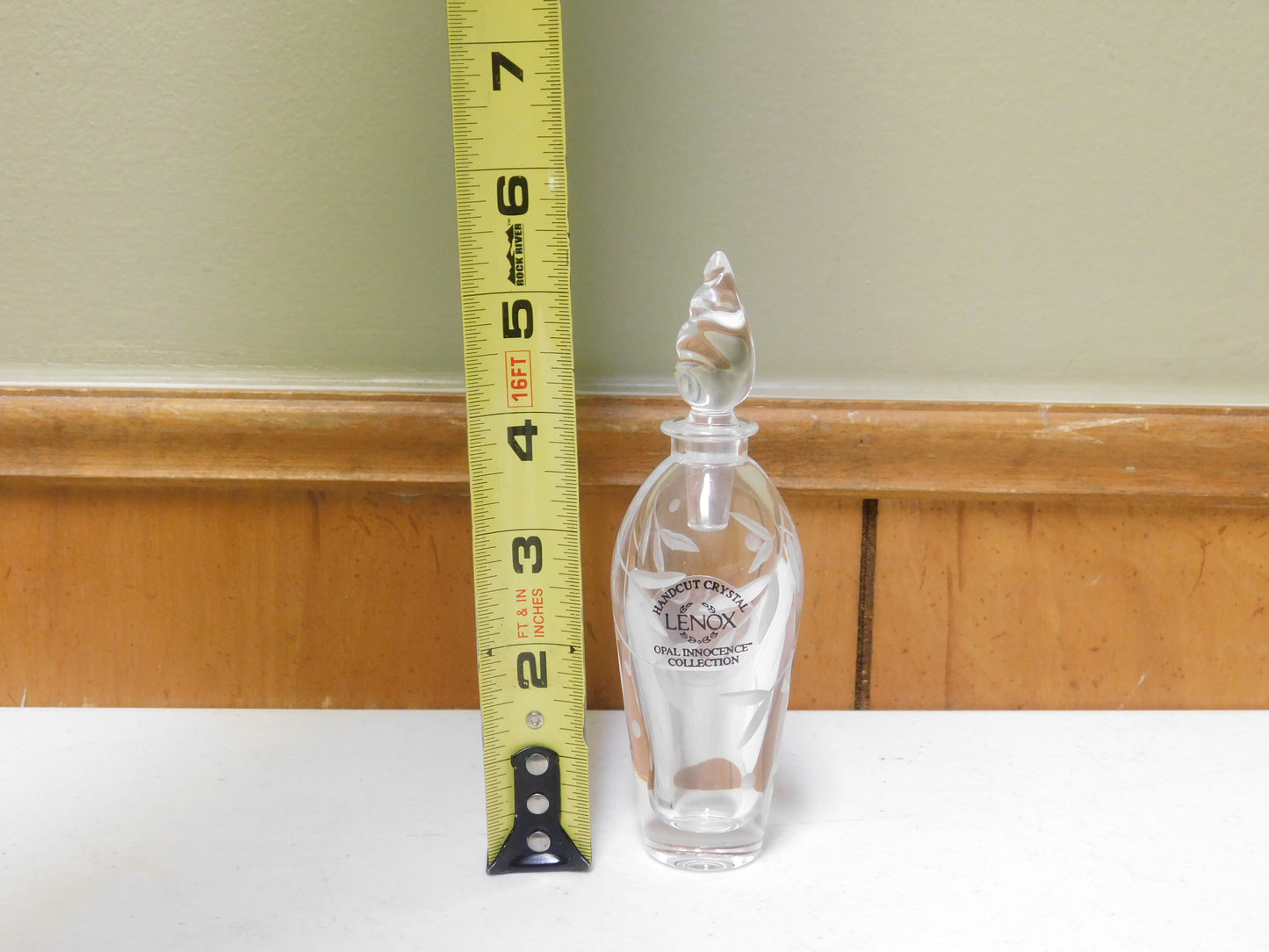 Lenox Handcut Crystal Opal Innocence Collection Perfume Bottle