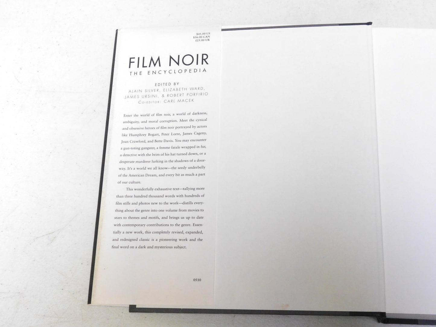 Film Noir Encyclopedia by Elizabeth M Ward (2010, Hardcover)