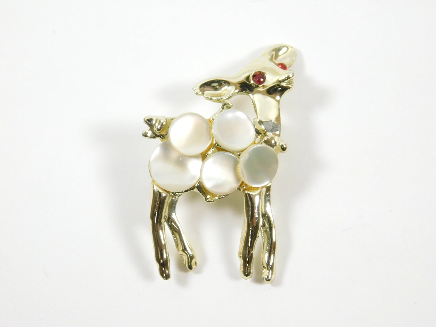 Vintage Gold Tone Baby Deer Fawn Brooch Pin