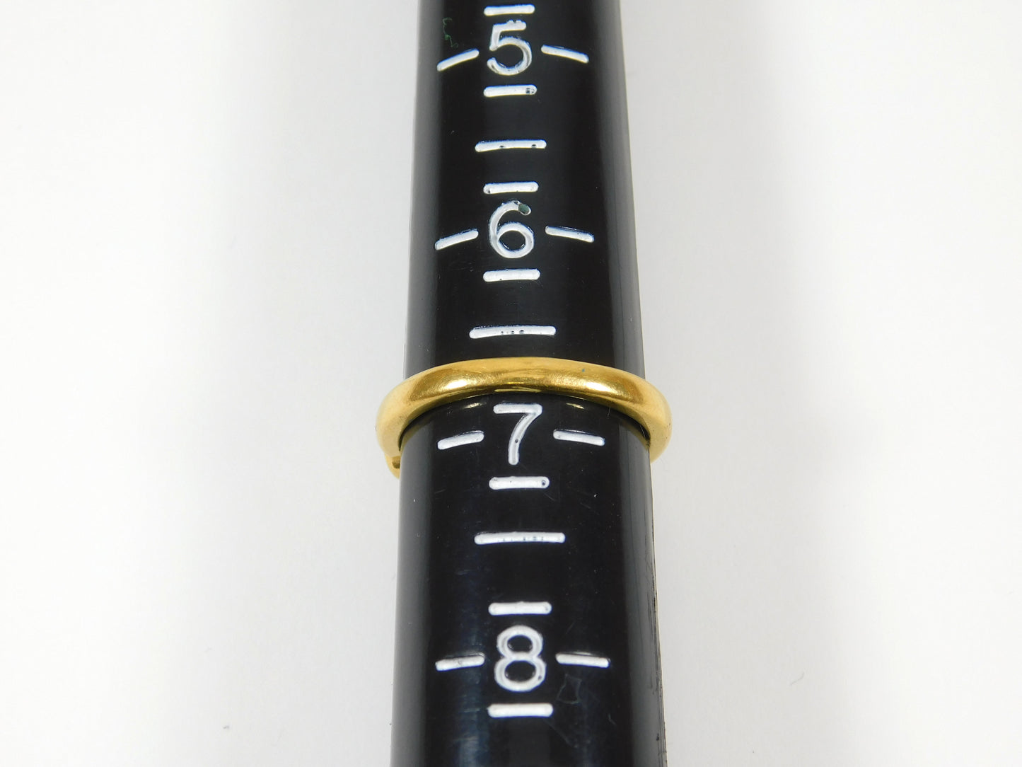 Gold Tone Ring with Blue Gemstones Size 6.75