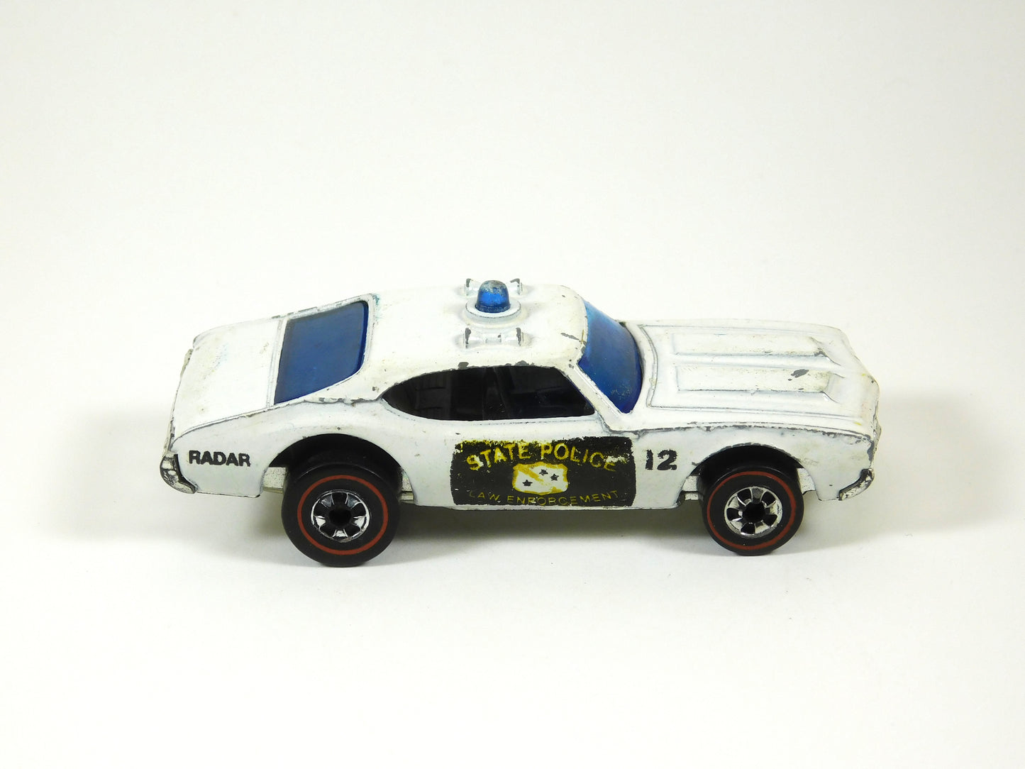 Vintage 1969 Hot Wheels Redline White State Police Car